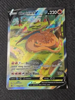 Charizard V SWSH260 Sword & Shield Full Art Black Star Promo Pokemon Card NM - Image 1