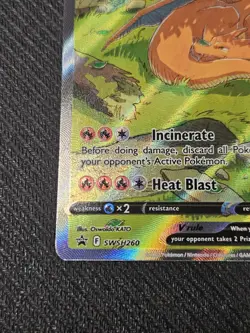 Charizard V SWSH260 Sword & Shield Full Art Black Star Promo Pokemon Card NM - Image 5
