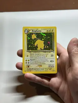 Ampharos 1/64 Holo Rare Neo Revelation WOTC Pokemon Card 2001 LP - Image 1