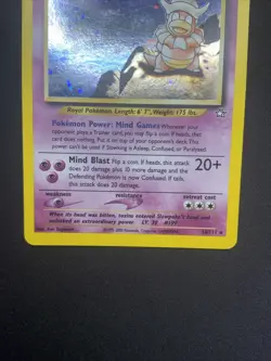 Pokemon TCG Slowking Neo Genesis 14 Holo Unlimited Rare Card SWIRL - Image 3