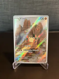 Pokemon TCG Klawf Scarlet & Violet Holo Illustration Rare Card 217/198 Base Set - Image 1