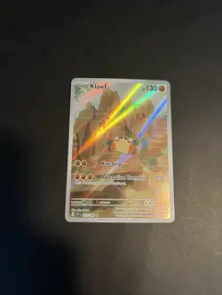 Pokemon TCG Klawf Scarlet & Violet Holo Illustration Rare Card 217/198 Base Set - Image 2