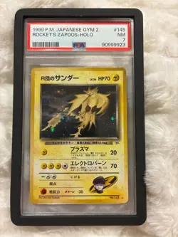 Pokemon Rocket's Zapdos Gym 2 Japanese Holo Rare #145 PSA 7 - Image 1