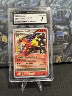 CGC 7 Blaziken FB LV.X Supreme Victors Holo Ultra Rare 142/147 Mid Era Pokemon - Image 1