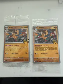 SEALED Pokemon x Chicago Field Museum Archeops Promo Card Pokemon Fossil 2 packs - Image 1