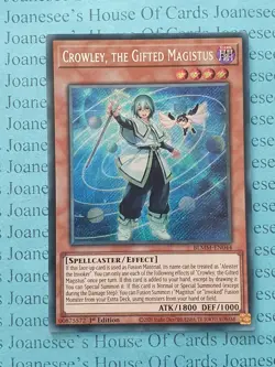 BLMM-EN044 Crowley, the Gifted Magistus Secret Rare Yu-Gi-Oh Card 1st Edit New - Image 1
