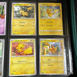 4x Pikachu Bulk Lot Set 055/217 19/68 018/091 023/071 Non Holo Pokemon Card - Image 1