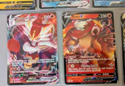 Pokemon V VMAX 9 Card Lot Snorlax Pikachu Greninja Glaceon Entei NM - Image 3