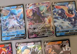 Pokemon V VMAX 9 Card Lot Snorlax Pikachu Greninja Glaceon Entei NM - Image 5