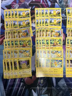 100x Pikachu Pokemon TCG Non Holo Card Lot - As Shown - Multiples - Various Sets - Image 2