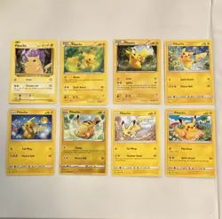 Nintendo Pokemon TCG Pikachu 8-Card Lot English Lightning Neo Genesis Base Set 2 - Image 1