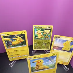 Pikachu Pokemon TCG 4-Card Lot English Promo Lost Origin Silver Tempest Holo - Image 3