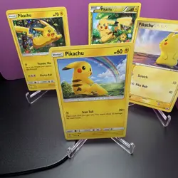 Pikachu Pokemon TCG 4-Card Lot English Promo Lost Origin Silver Tempest Holo - Image 5