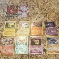 Nintendo Pokemon TCG EX Emerald 9-Card Mixed Lot Groudon EX Pikachu Holo - Image 3
