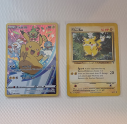 Pokemon TCG Pikachu 2-Card Lot Promo Holo SWSH020 & 58/110 English - Image 1