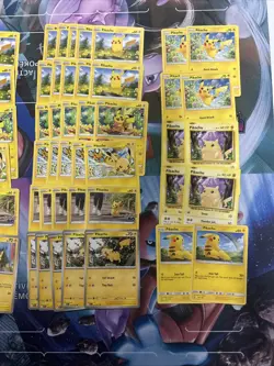100x Pikachu Pokemon TCG Non Holo Card Lot - As Shown - Multiples - Various Sets - Image 3