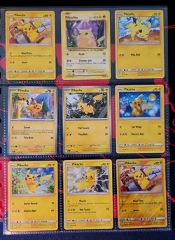 Pokemon TCG Pikachu 9 Card Lot Scarlet & Violet/Crown Zenith Eng V Reverse Holo - Image 1