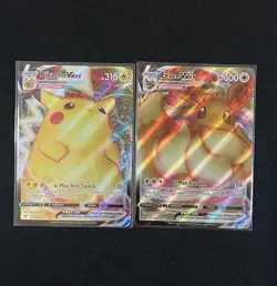 Pokemon TCG Pikachu VMAX & Eevee VMAX Holo Promo 2-Card Lot SWSH062/087 - Image 1