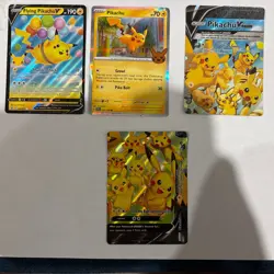 Pikachu Pokemon Card Lot Flying Pikachu V V-UNION Jumbo Promo Pokemon GO - Image 1