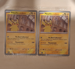 Pokemon TCG Pikachu at the Museum Promo Holo Oversized 2-Card Lot English SM17 - Image 1