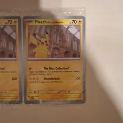 Pokemon TCG Pikachu at the Museum Promo Holo Oversized 2-Card Lot English SM17 - Image 2