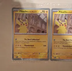 Pokemon TCG Pikachu at the Museum Promo Holo Oversized 2-Card Lot English SM17 - Image 3