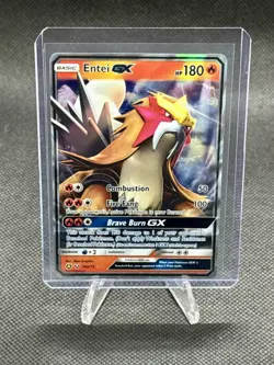 2018 Pokemon TCG Shining Legends Entei GX #10a/73 GX Ultra Rare Basic Fire NM - Image 1