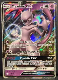 Mewtwo GX 39/73 GX Rare Shining Legends Pokemon Near Mint - Image 1