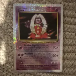 Pokemon TCG Jynx 26/102 Base Set reverse Holo Rare English 1999 WotC 70 HP - Image 1