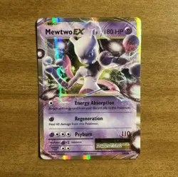 Pokemon TCG Mewtwo EX 52/108 Evolutions Ultra Rare Holo English LP - Image 1