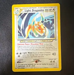 Nintendo Pokemon TCG Light Dragonite 14/105 Neo Destiny Rare English 2000 Holo - Image 1