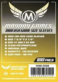 2017 MAYDAY GAMES Card Sleeves Mini Usa Size Game Sleeves (100) (41 Mm X 63 - Image 1