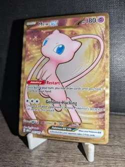 Mew EX 151 UPC Shiny Gold Metal Card Promo 205/165 MEW EN 2023 Pokemon - Image 1