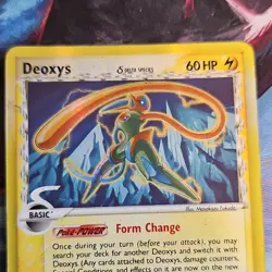 The Pokemon Company Deoxys 6/110 EX Holon Phantoms Delta Speed Holo Rare DAMAGED - Image 2