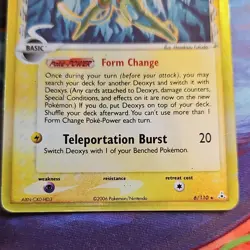 The Pokemon Company Deoxys 6/110 EX Holon Phantoms Delta Speed Holo Rare DAMAGED - Image 3