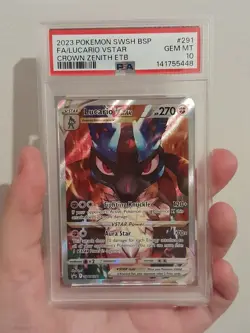 Pokemon Card - PSA 10 Lucario Vstar SWSH291 - Crown Zenith ETB Black Star Promo - Image 1