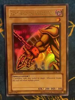 Yu-Gi-Oh! Right Arm Of The Forbidden One Lob-122 1st Edition Asian English - Image 1