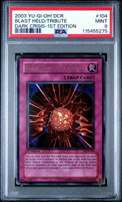 2003 Yu-Gi-Oh Blast Held By Tribute Dark Crisis DCR 1st Edition Ultra Rare PSA 9 - Image 1