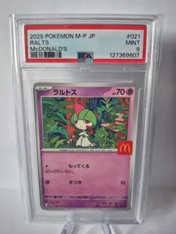 2025 Pokemon Japanese McDonald's Ralts #021/M-P PSA 9 Mint Promo Card - Image 1