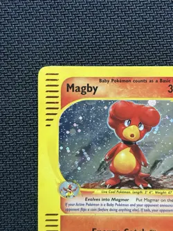 Magby 17/165 Pokemon Card Expedition E Reader Holo LP-/MP+ - SEE PHOTOS - Image 2