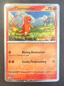 Charmander Double Swirl! 004/165 S&V Pokemon 151 Pokemon Card Holo Cosmos Promo - Image 1