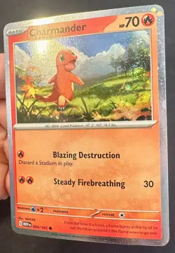 Charmander Double Swirl! 004/165 S&V Pokemon 151 Pokemon Card Holo Cosmos Promo - Image 2