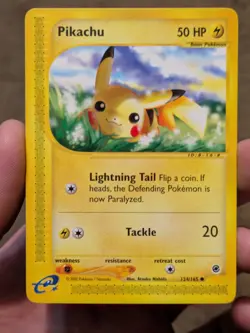 Pikachu 124/165 Non Holo Expedition - Pokemon Card - Very LP - Image 1