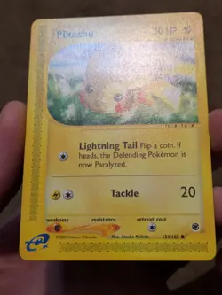 Pikachu 124/165 Non Holo Expedition - Pokemon Card - Very LP - Image 2