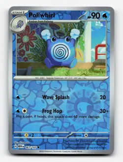 Poliwhirl 061/165 Reverse Holo 151 Common 2023 Pokemon Card LP - Image 1