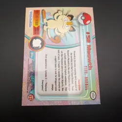 Meowth #52 - BLUE LOGO - NON-HOLO - Series 1 - TOPPS Pokemon Card - NM/LP - Image 2
