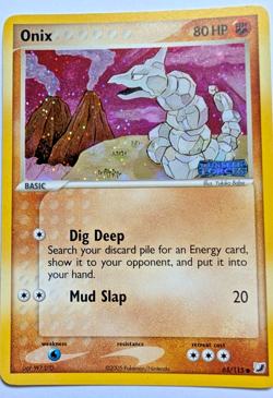 Onix 65/115 Stamped Holo - EX Unseen Forces 2005 - Pokemon Card (NM/LP) [A44] - Image 1