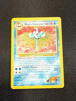 Misty's Tentacruel 10/132 WOTC Gym Heroes Unlimited Rare Holo Pokemon Card LP - Image 1