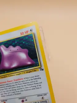 Ditto 1st Edition Fossil 3/62 Holo Rare Pokemon Card - WOTC 1999 - Image 2