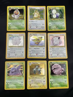 Vintage Holo Rare Pokemon Card Lot WOTC - Jungle, Base Set 2, Team Rocket -MP/HP - Image 1